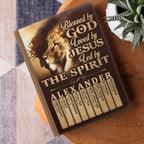 Blessed By God Loved By Jesus Led By The Spirit | Personalized Leather Cover Notebook