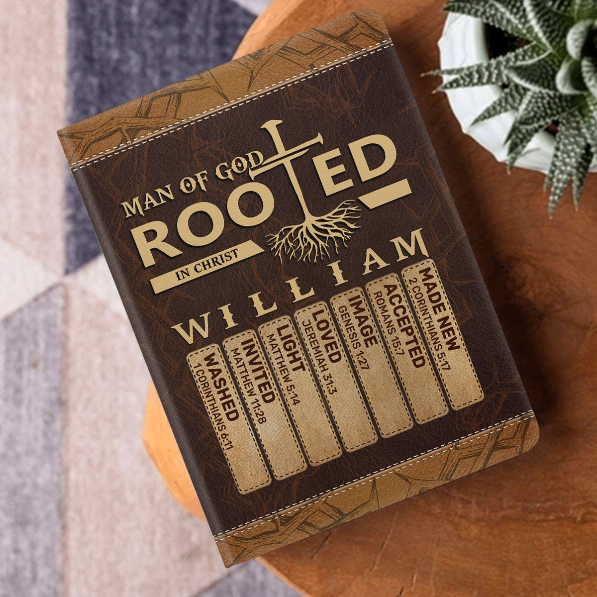 Man Of God | Personalized Leather Cover Notebook