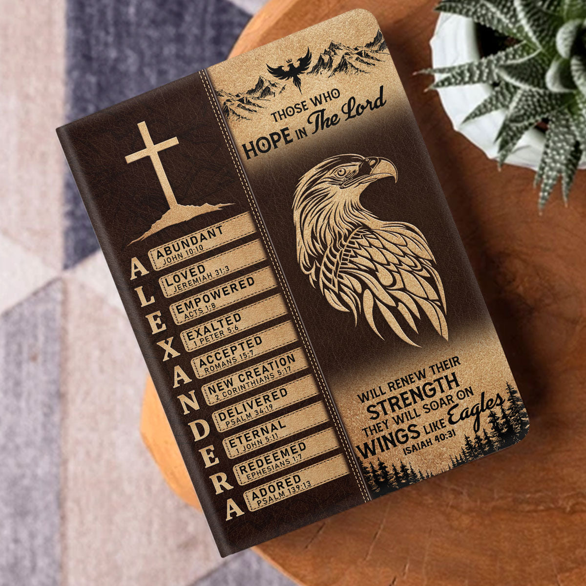 Eagle Of Faith | Personalized Leather Cover Notebook