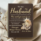 To My Husband | Personalized Leather Cover Notebook