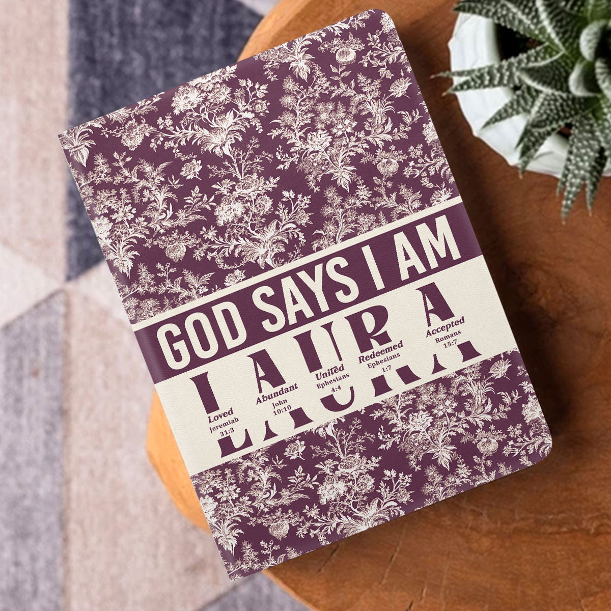 God Says I Am | Personalized Leather Cover Notebook