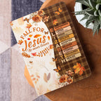 Fall For Jesus He Never Leaves | Personalized Leather Cover Notebook