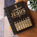 Jesus The Way The Truth The Life | Personalized Leather Cover Notebook