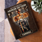 Put On The Full Armor Of God | Personalized Leather Cover Notebook