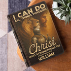 I Can Do All Things Through Christ Who Strengthens Me | Personalized Leather Cover Notebook