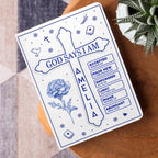 God Says I Am Toile De Jouy Birth Month Flower | Personalized Leather Cover Notebook