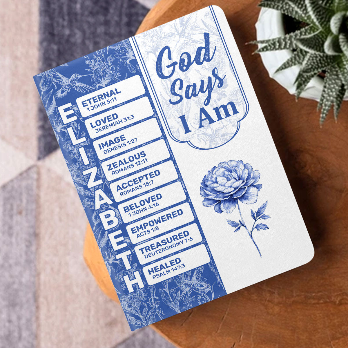 God Says I Am | Personalized Leather Cover Notebook