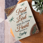 Trust In the Lord With All Your Heart | Personalized Leather Cover Notebook