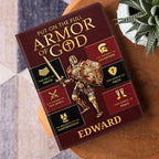 Put On The Full Armor Of God | Personalized Leather Cover Notebook