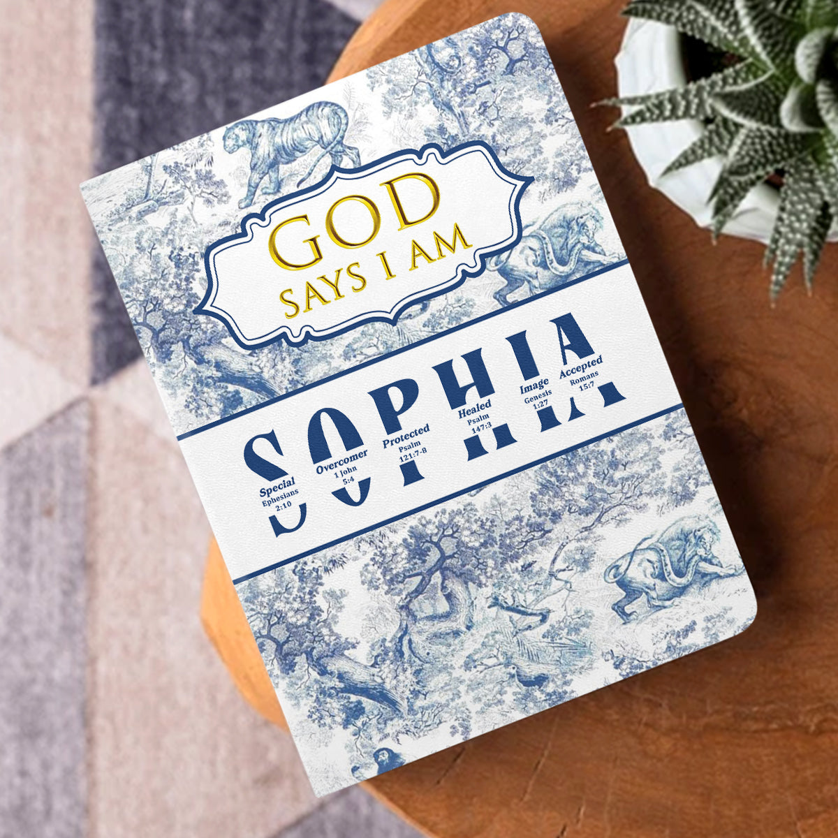 God Says I Am | Personalized Leather Cover Notebook