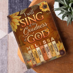 I Will Sing Of The Goodness Of God | Personalized Leather Cover Notebook
