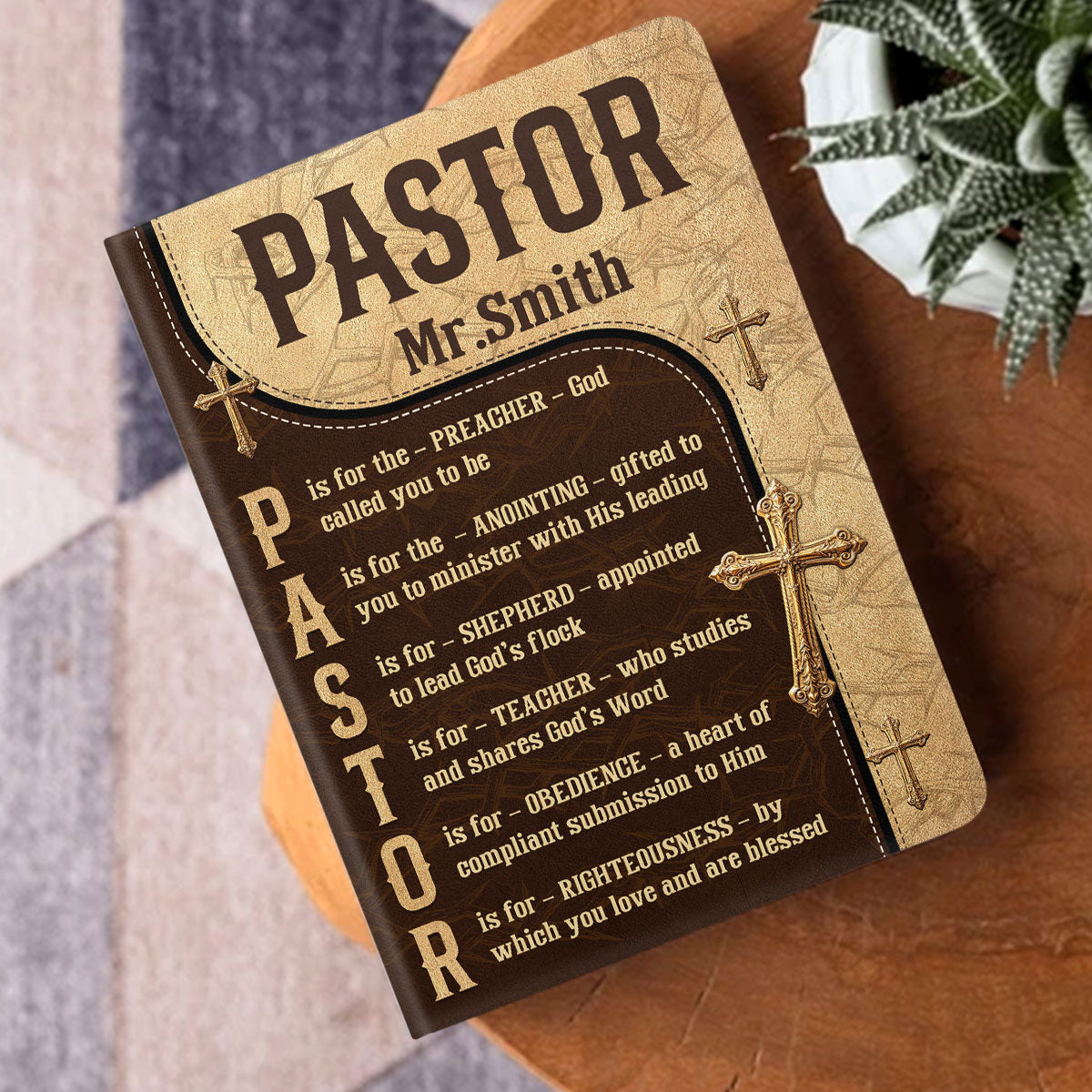 Thank You For All You Do | Personalized Leather Cover Notebook