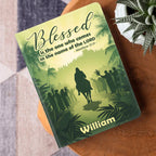 Blessed Is The One Who Comes In The Name Of The Lord | Personalized Leather Cover Notebook