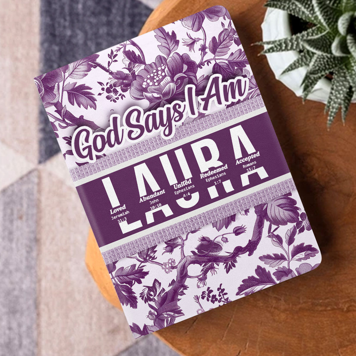 God Says I Am | Personalized Leather Cover Notebook