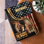 Make Jesus First Again | Personalized Leather Cover Notebook