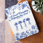 A Sweet Friendship Refreshes the Soul | Personalized Leather Cover Notebook