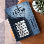 Pastor Your Identity In Christ | Personalized Leather Cover Notebook