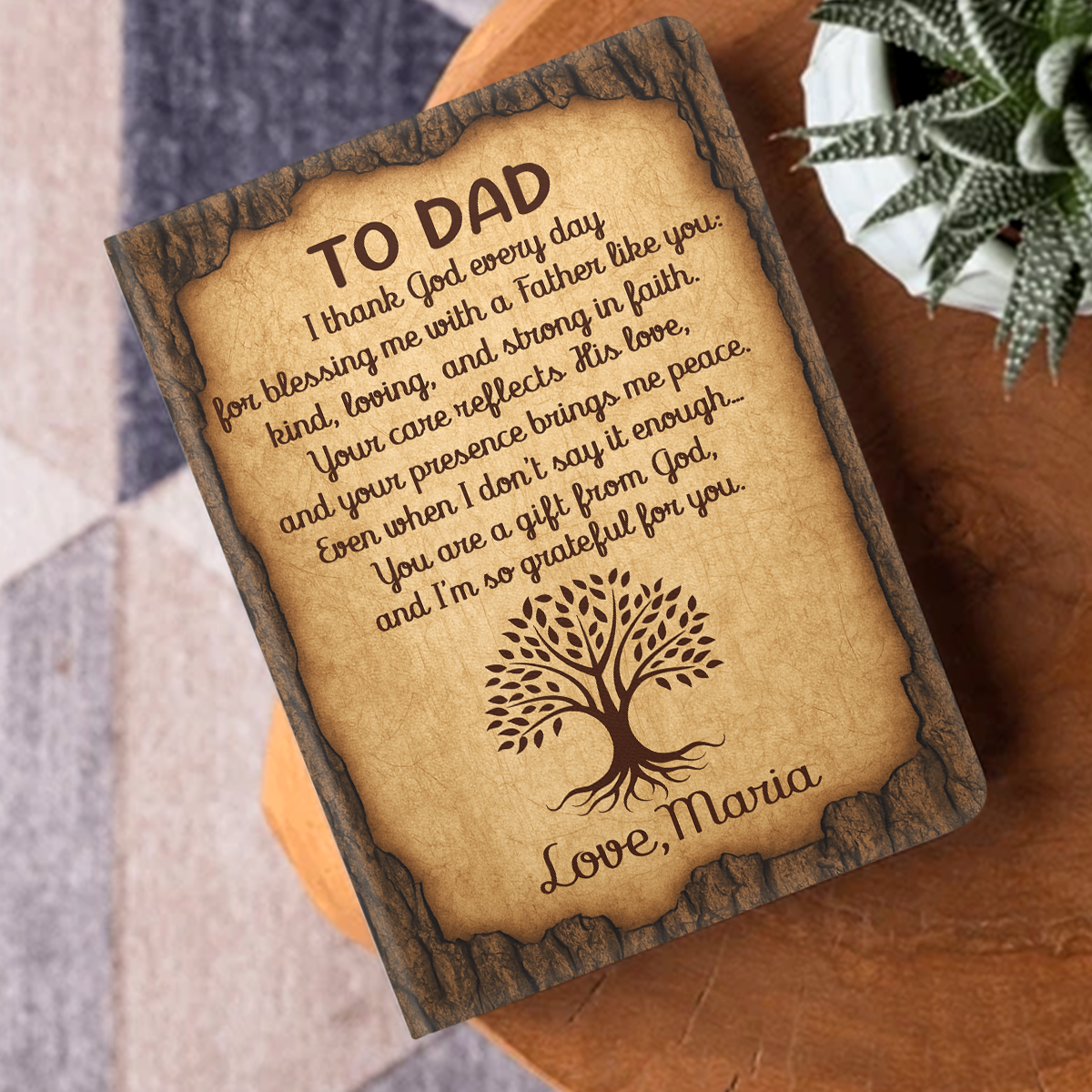 You Are A Gift From God | Personalized Leather Cover Notebook