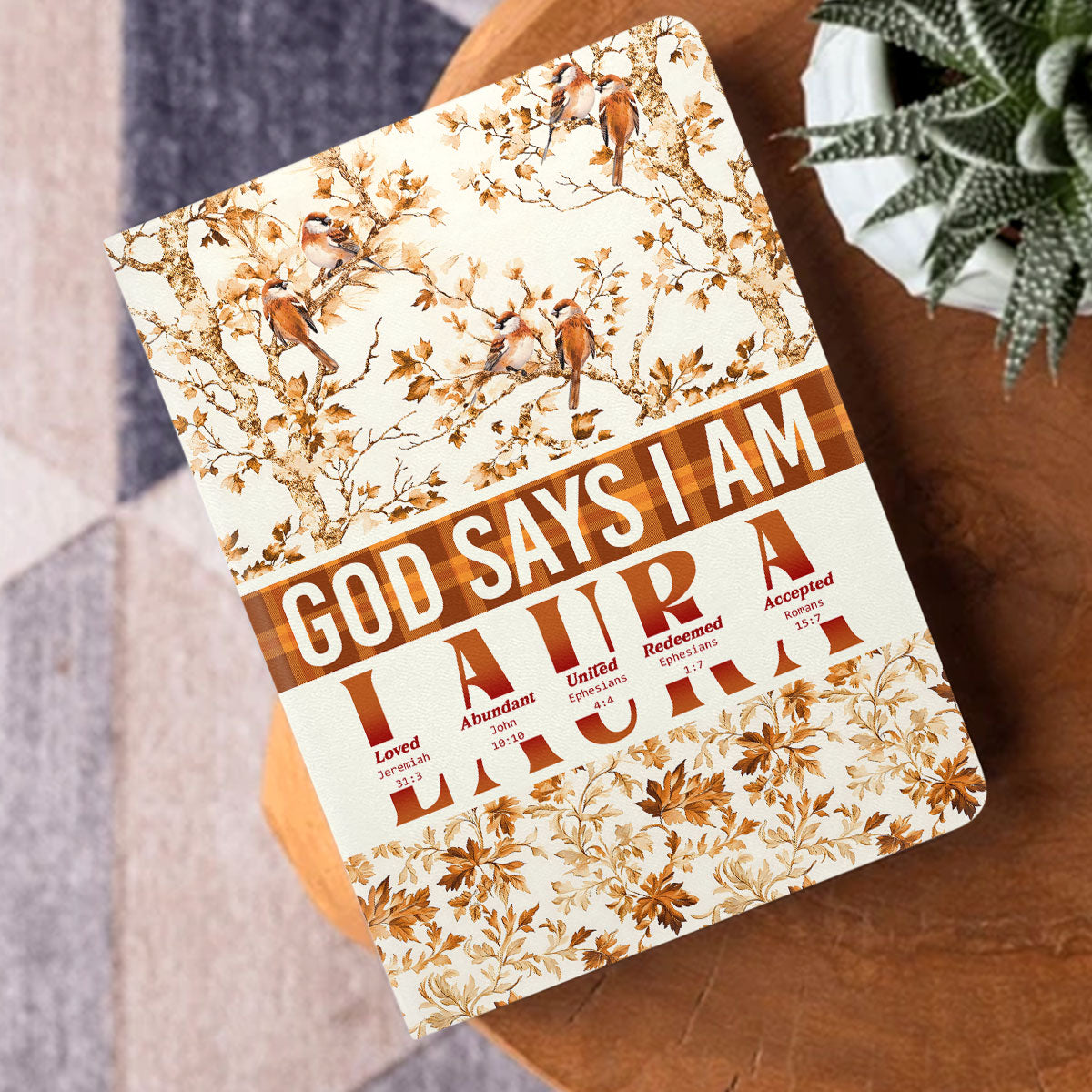 God Says I Am | Personalized Leather Cover Notebook