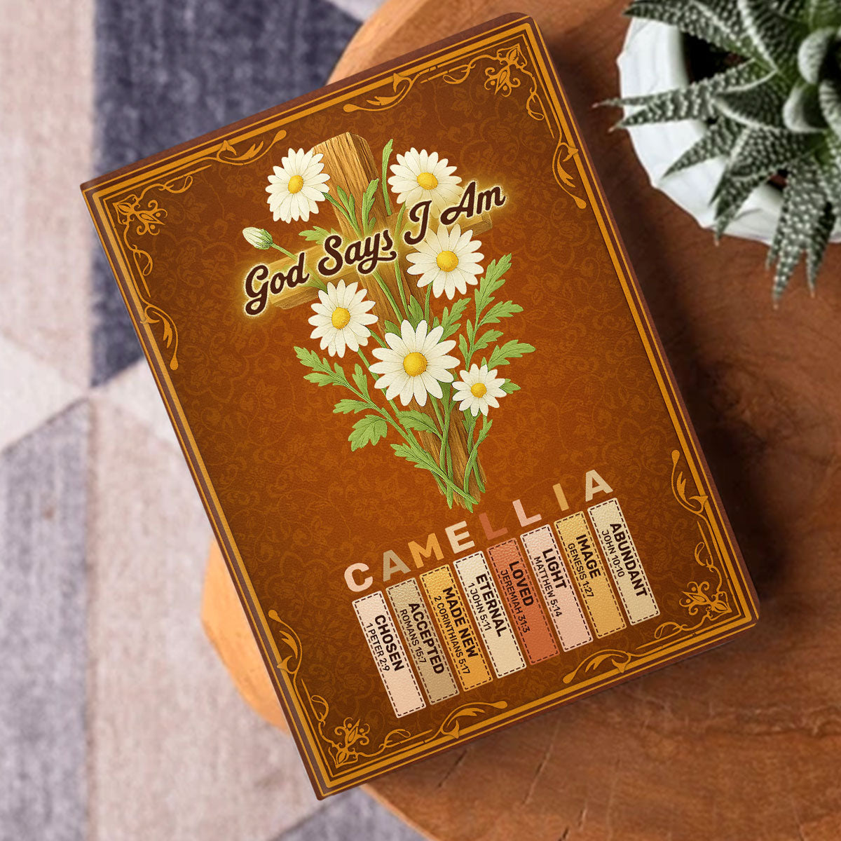 God Says I Am  | Personalized Leather Cover Notebook