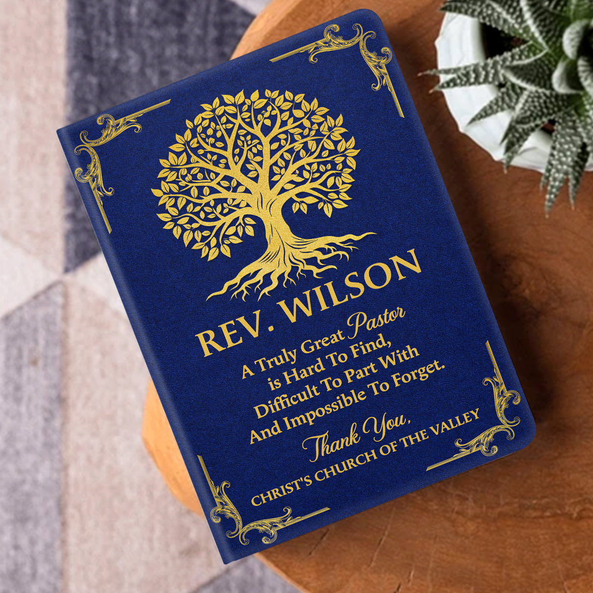 A Truly Great Pastor | Personalized Leather Cover Notebook