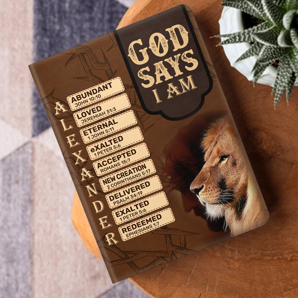 Man Of God | Personalized Leather Cover Notebook