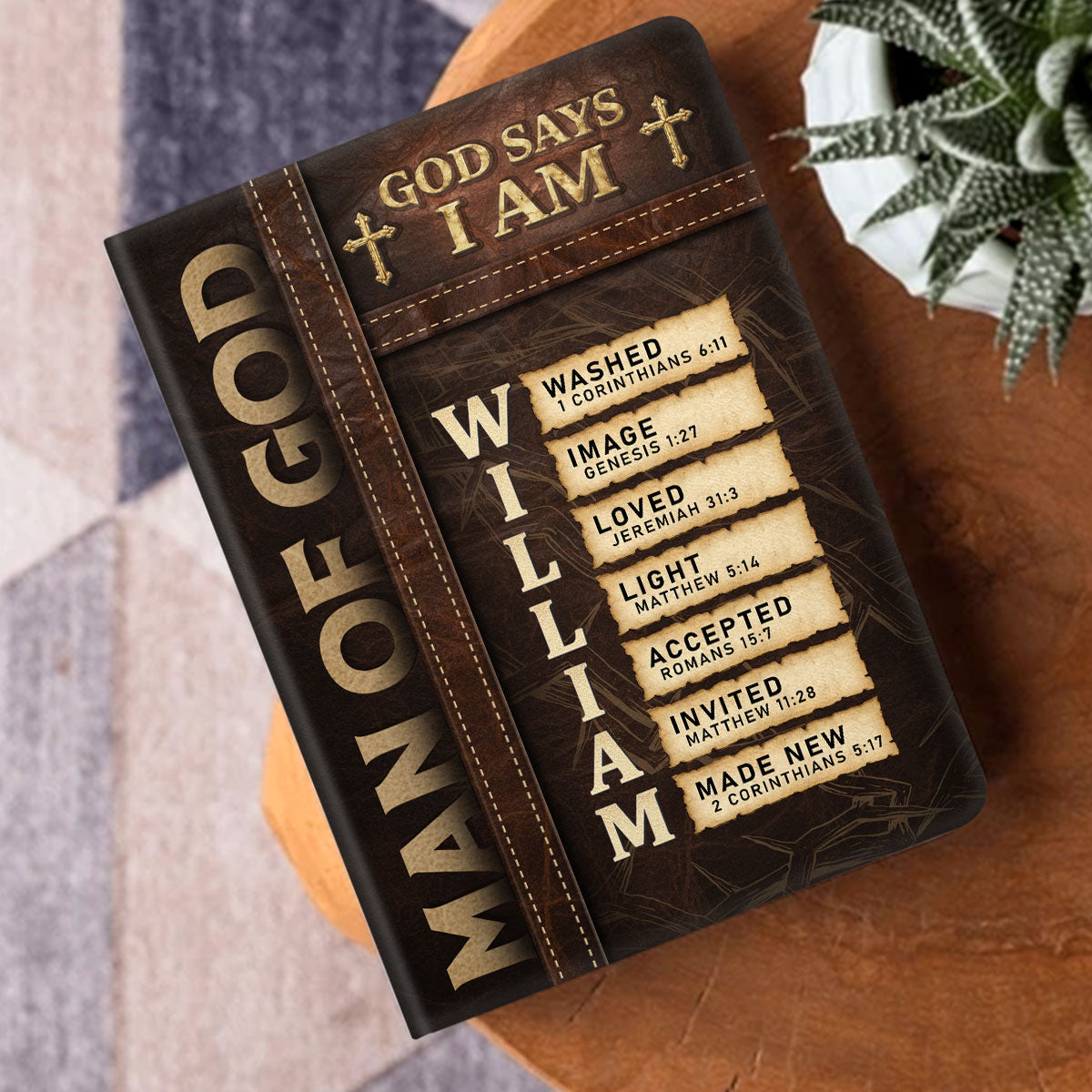 Man Of God  | Personalized Leather Cover Notebook