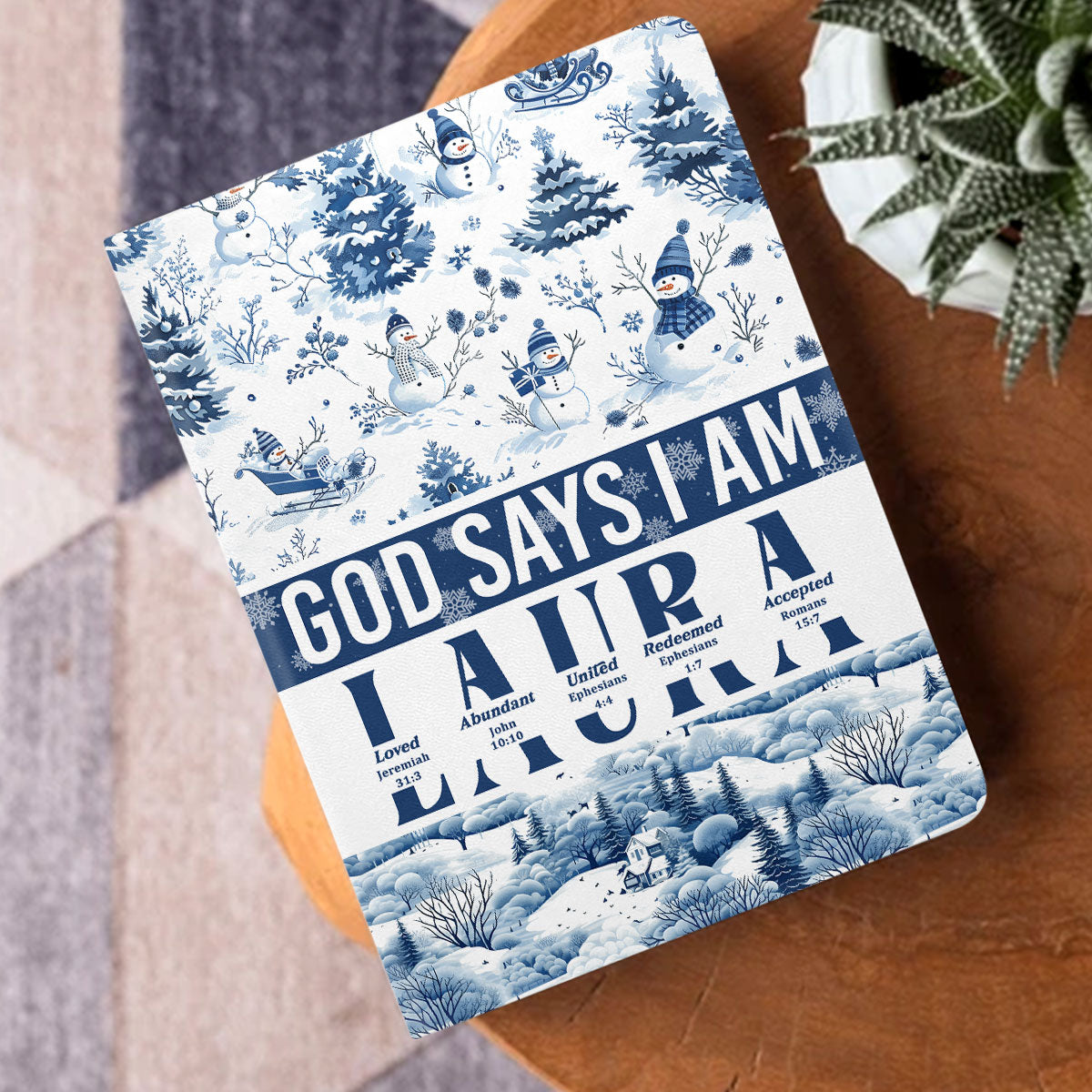 God Says I Am | Personalized Leather Cover Notebook