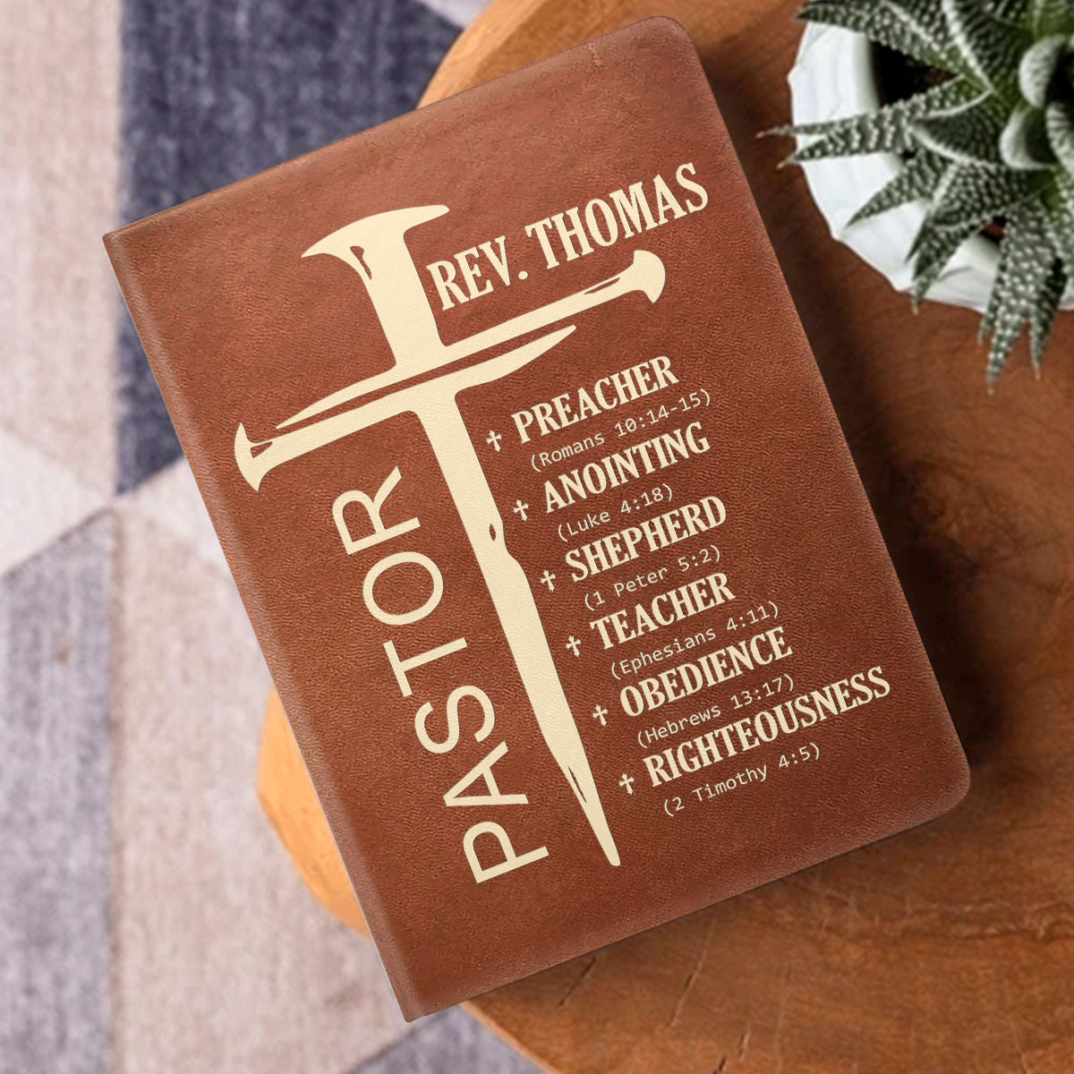 Servant Of Christ | Personalized Leather Cover Notebook