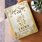 God Says I Am Golden Aura | Personalized Leather Cover Notebook