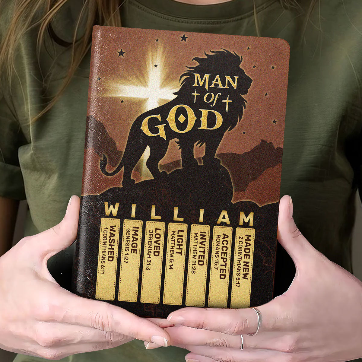 Man Of God | Personalized Leather Cover Notebook