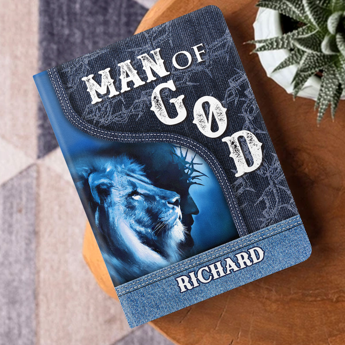 Man Of God | Personalized Leather Cover Notebook