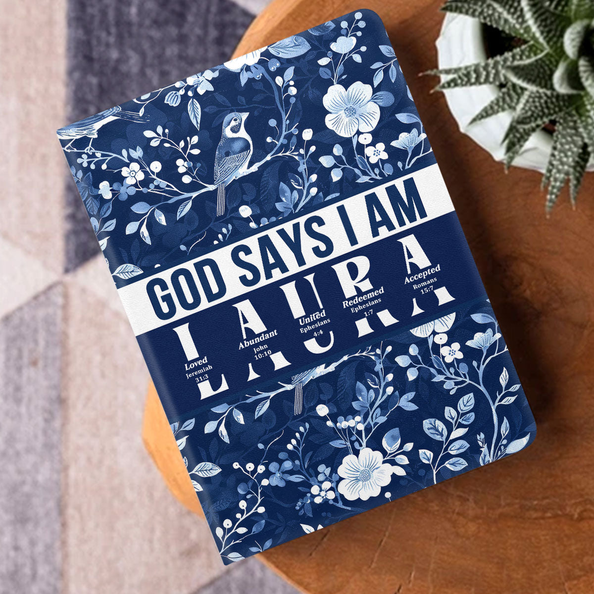 God Says I Am | Personalized Leather Cover Notebook