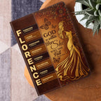 God Is Within Her She Will Not Fall | Personalized Leather Cover Notebook