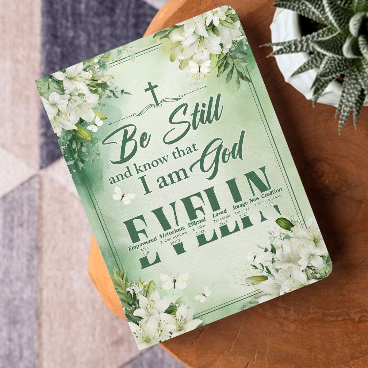 Be Still And Know That I am God | Personalized Leather Cover Notebook