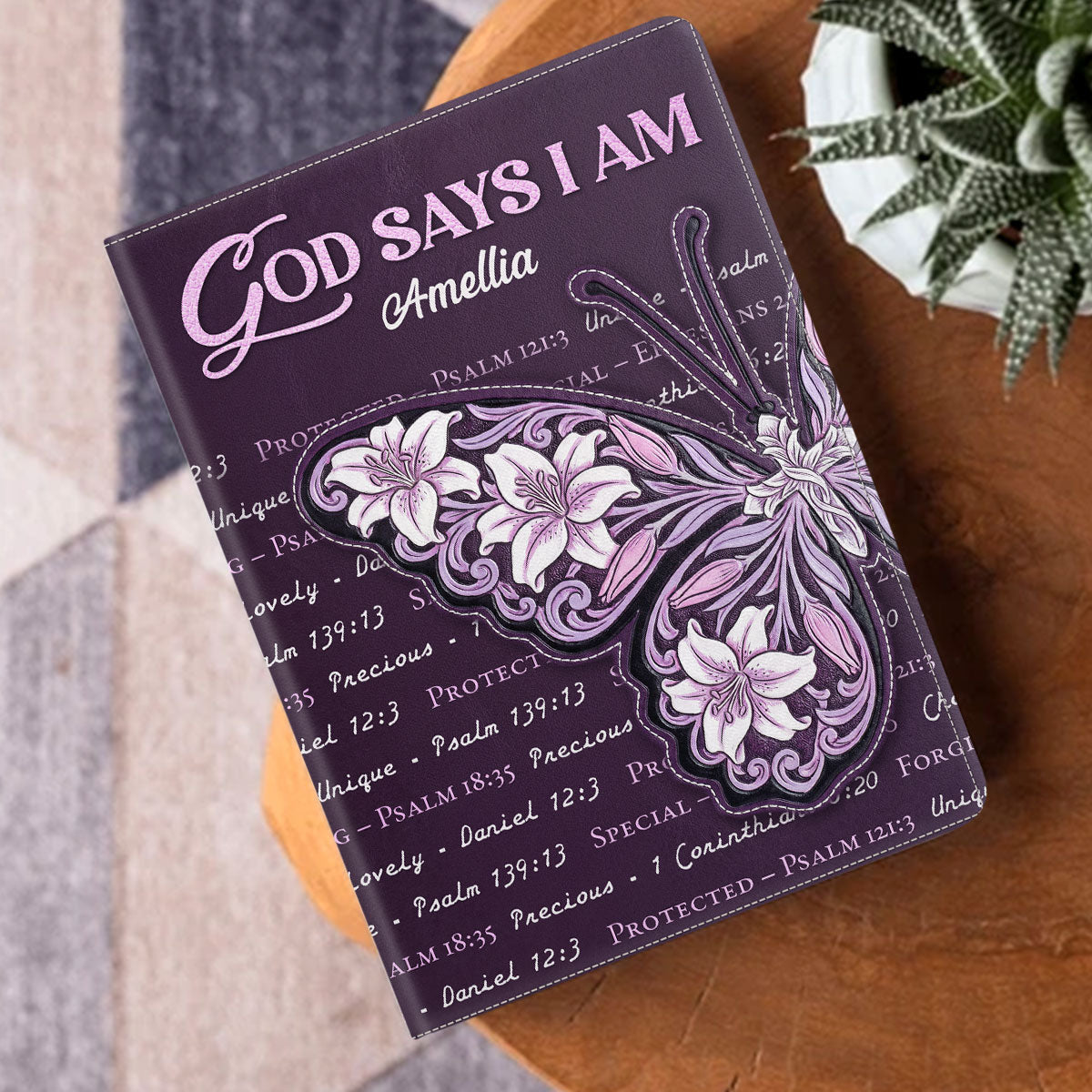 God Says I Am | Personalized Leather Cover Notebook