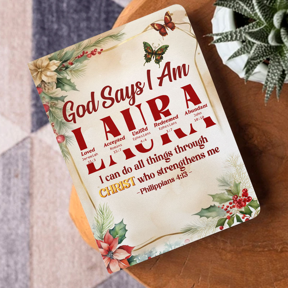 God Says I Am | Personalized Leather Cover Notebook