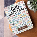 God Says I Am | Personalized Leather Cover Notebook