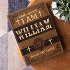 God Says I Am  | Personalized Leather Cover Notebook