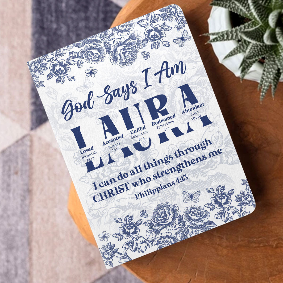 God Says I Am  | Personalized Leather Cover Notebook