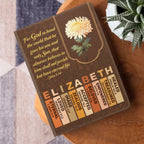 Birth Flower Month | Personalized Leather Cover Notebook