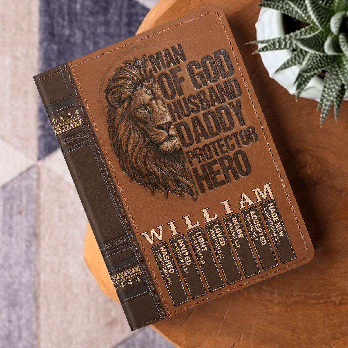 Man Of God | Personalized Leather Cover Notebook
