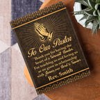 Thank You Pastor | Personalized Leather Cover Notebook