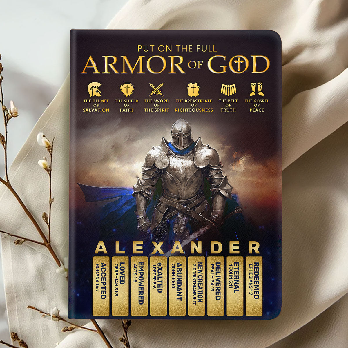 Armor Of God | Personalized Leather Cover Notebook