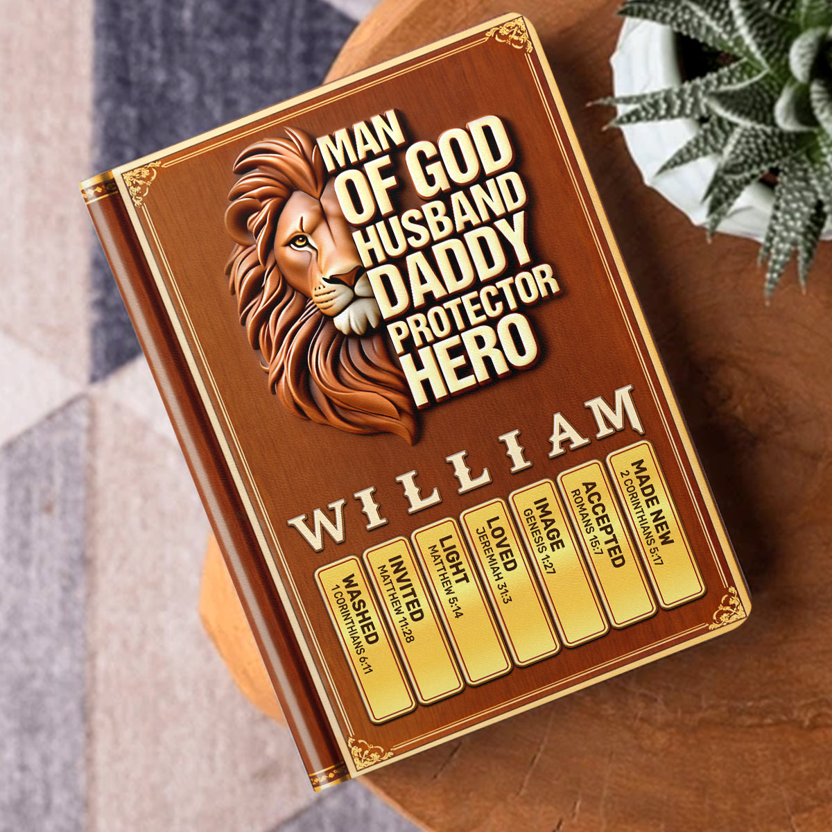 Man Of God | Personalized Leather Cover Notebook