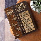 God Is Within Her She Will Not Fall | Personalized Leather Cover Notebook