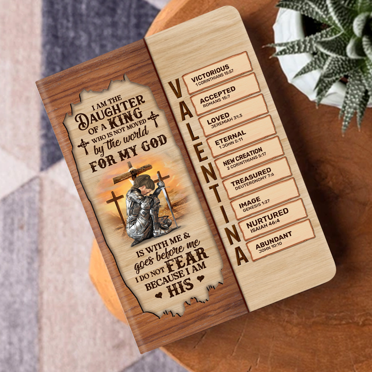 I Am The Daughter Of A King | Personalized Leather Cover Notebook