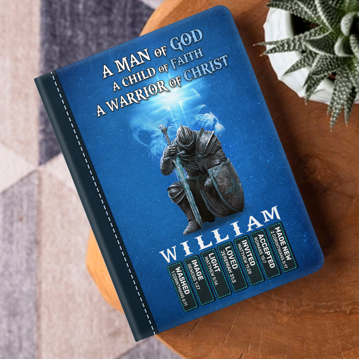 A Man Of God | Personalized Leather Cover Notebook