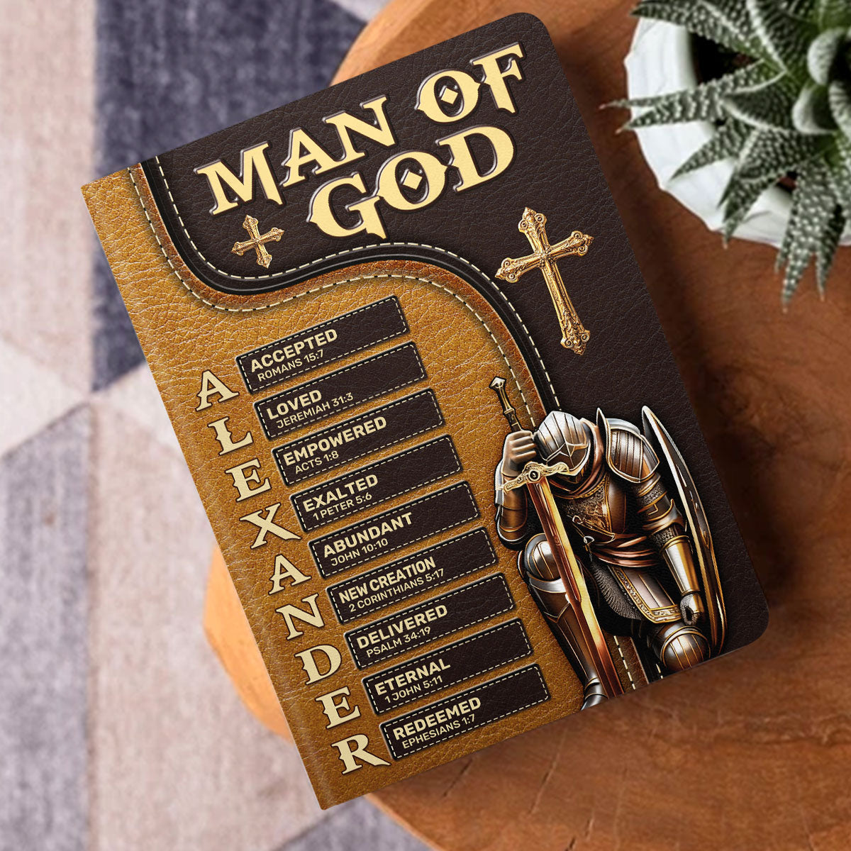Man Of God | Personalized Leather Cover Notebook