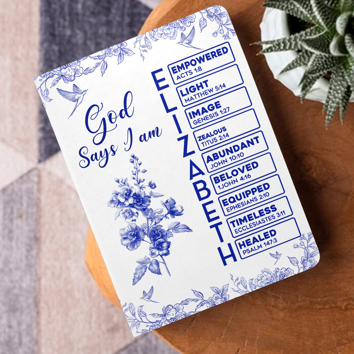 God Says I Am  | Personalized Leather Cover Notebook